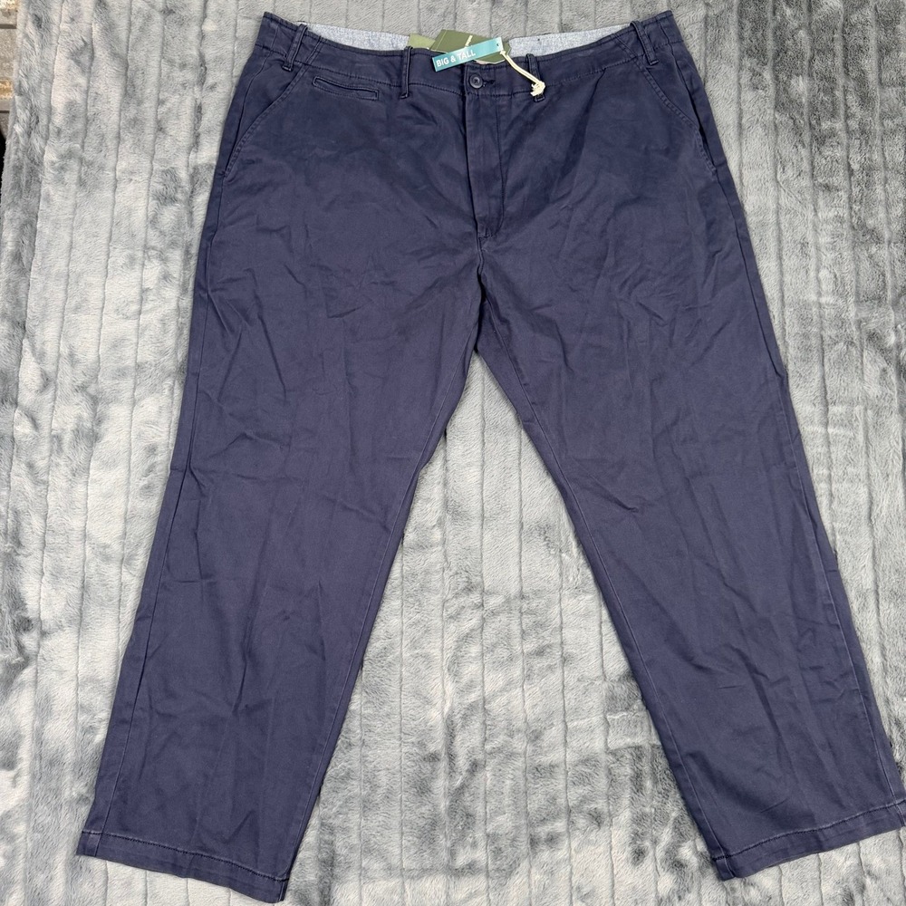 Mutual Weave Mens Big & Tall Chino Pants Parisian Navy 46x29 NWT 328154
